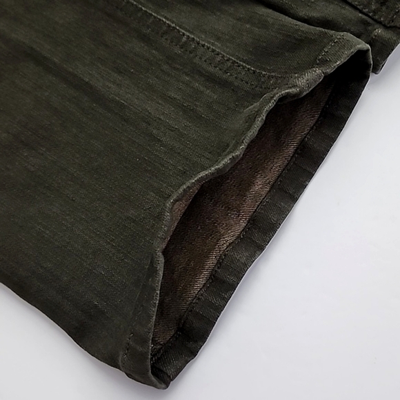 Simon Chang Women's Khaki Brown  Denim Jeans Straight Leg Stretch Size 2 - Picture 12 of 16